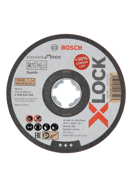 BOSCH X-LOCK Trennscheibe gerade 125x1x22,23 mm