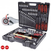 KS-TOOLS Steckschlüssel-Koffer CLASSIC 97tlg. ¼“ + ½“