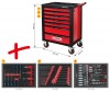 KS-Tools Werkstattwagen RACINGline schwarz/rot mit 7 Schubladen und 215 Premium-Werkzeugen