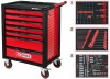 KS-Tools Werkstattwagen RACINGline schwarz/rot mit 7 Schubladen und 215 Premium-Werkzeugen