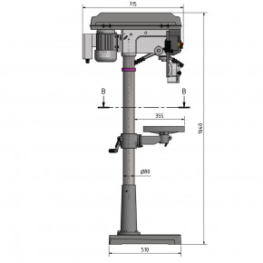 OPTIMUM OPTIdrill D26 Pro-SET Säulenbohrmaschine 400V 3003030SET