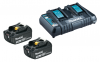 MAKITA Power Source-Kit 18V/3,0Ah (2 Akkus + Doppel-Ladegerät DC18RD)