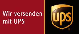 Wir versenden mit UPS